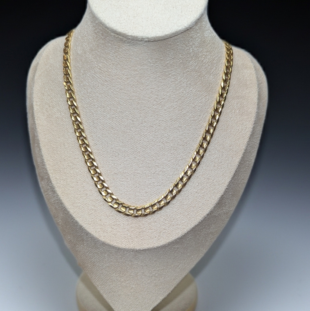 18k Gold 20" 6.4mm Cuban Chain Made In Arezzo, Italy.